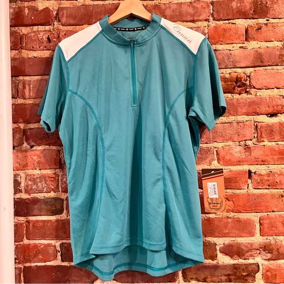 NEW Canari Women's Essential Jersey Robin's Egg Blue Size Large 1/4 Zip Pockets - Picture 1 of 5